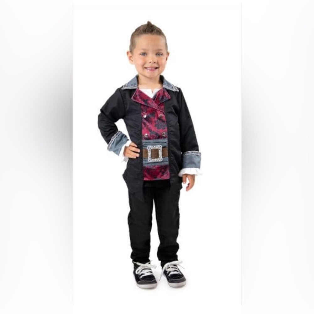Little Adventures NWT Kids Pirate Costume - Black and Red